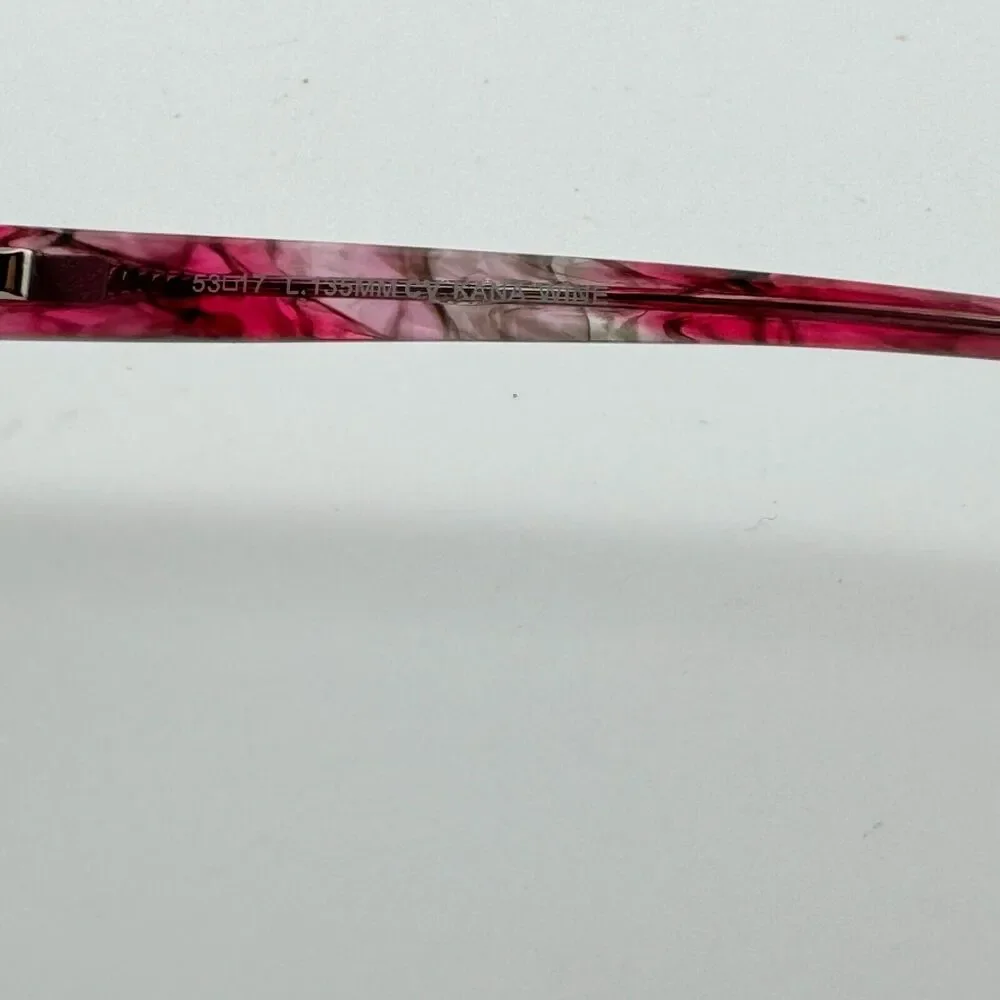 BCBG Maxazria Cat Eye Half Rim Frame Eyeglasses‎ Kana Wine 53 17 135 H13415